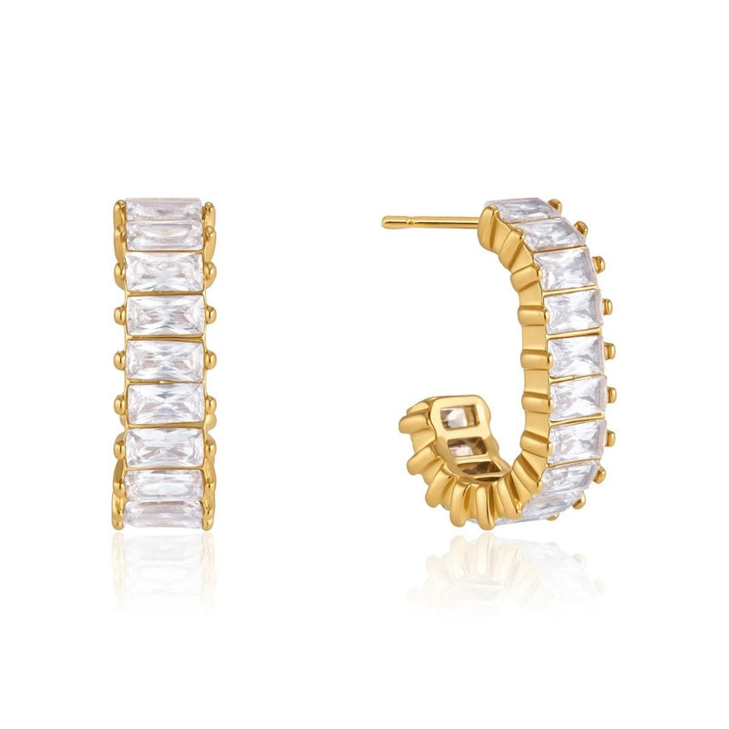 Elle Baguette Huggies, huggie earring