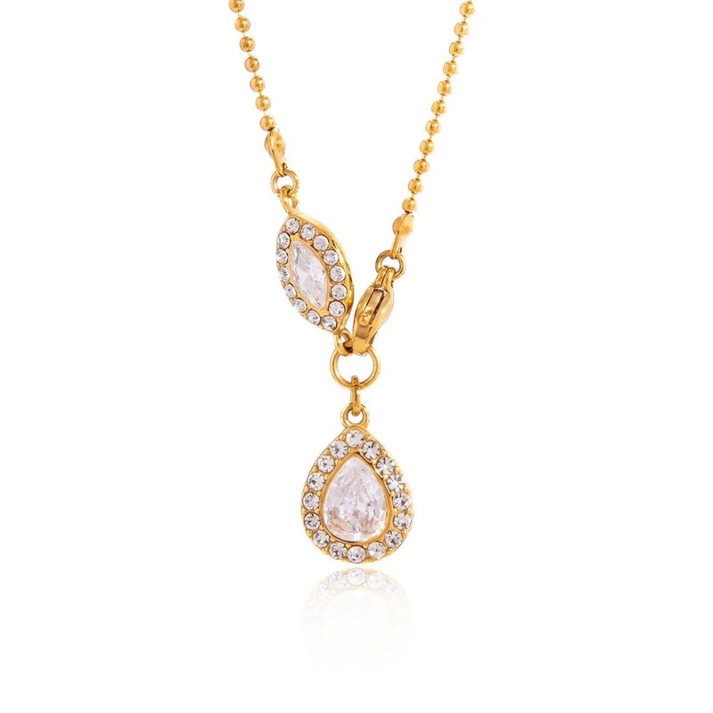 Halo Teardrop Pendant, pendant necklace