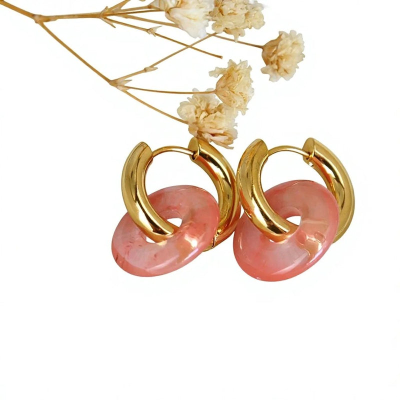 Rosalie Stone Huggies, huggie earring