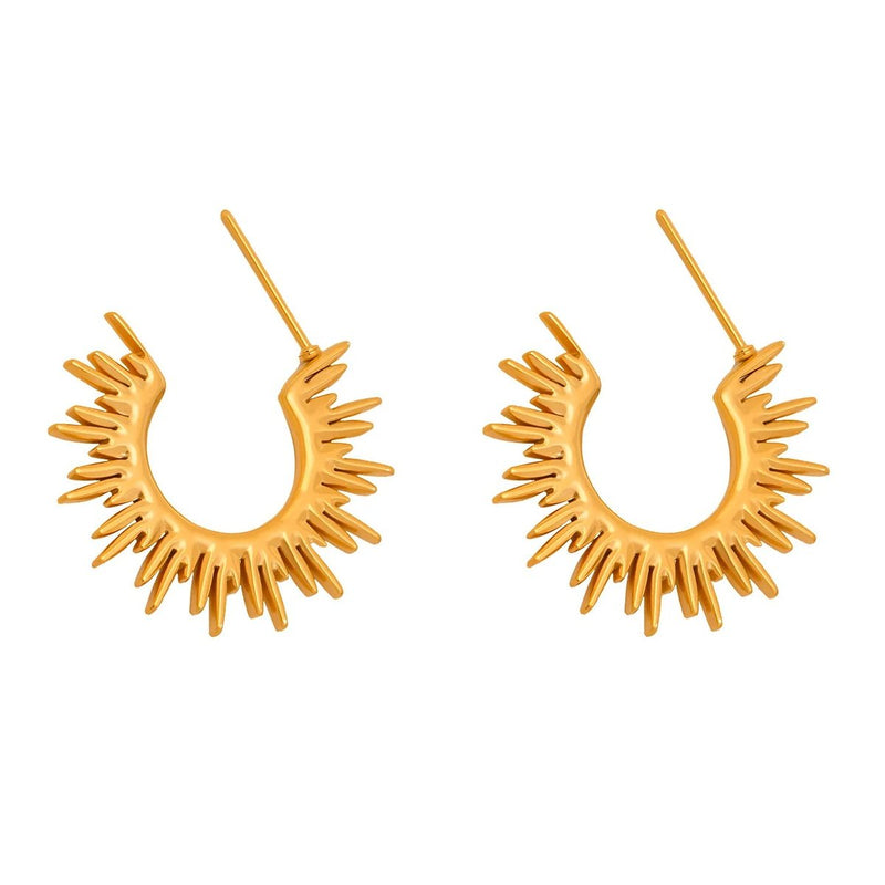 Solstice Burst Hoops, hoop earring