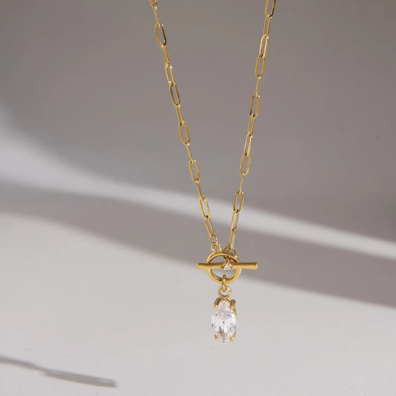 Toggle Marquise Necklace, chain necklace