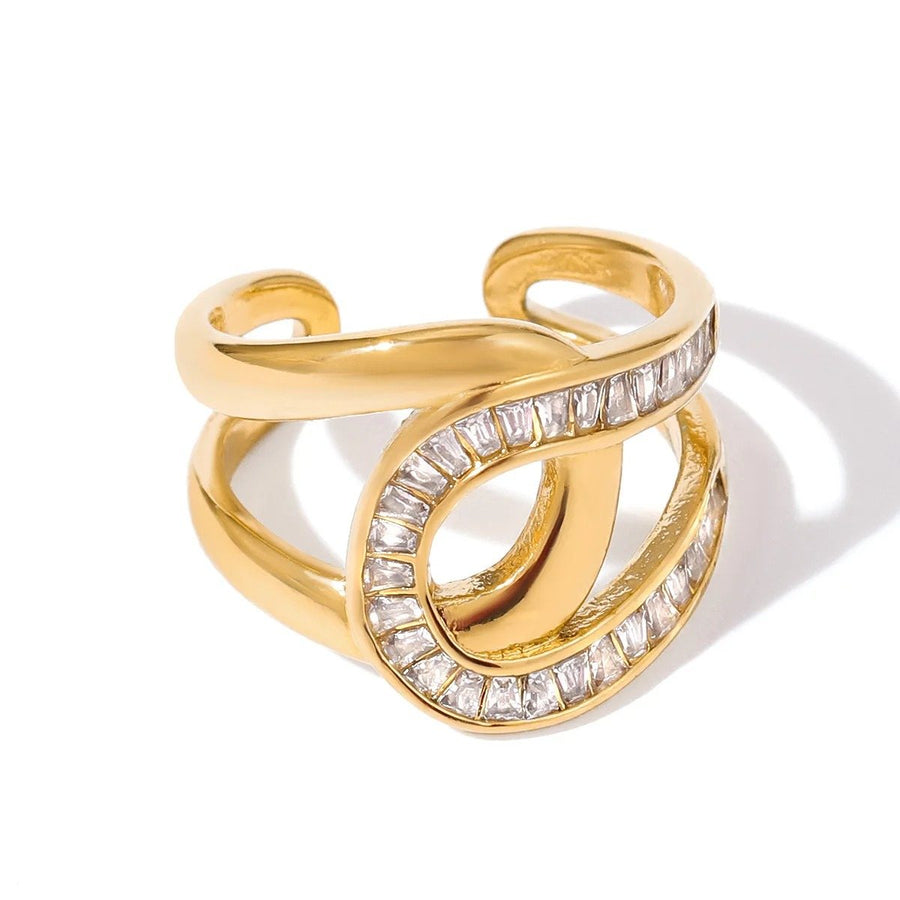 Arc Baguette Ring, stone ring