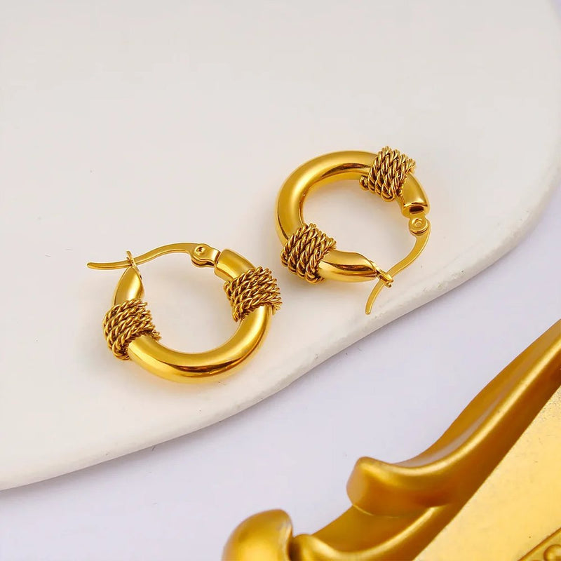 Corda Ridge Hoops, hoop earring