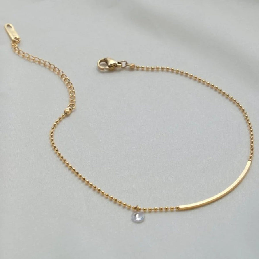 Duet Bead Anklet, pearl anklet