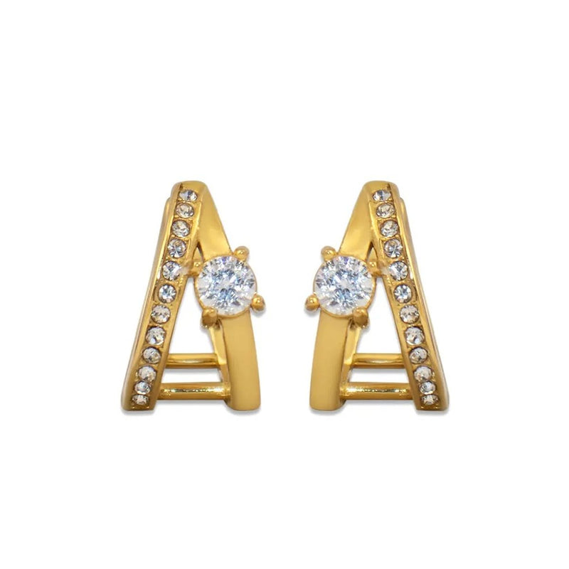 Emeraude Triple Huggies, huggie earring