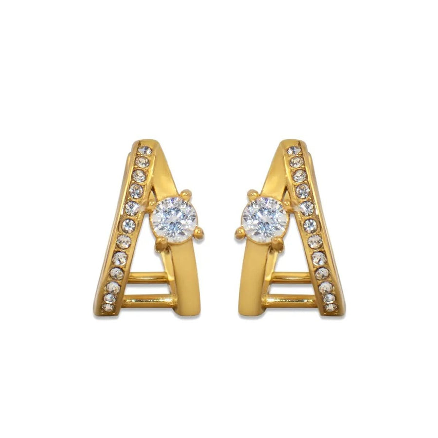 Emeraude Triple Huggies, huggie earring