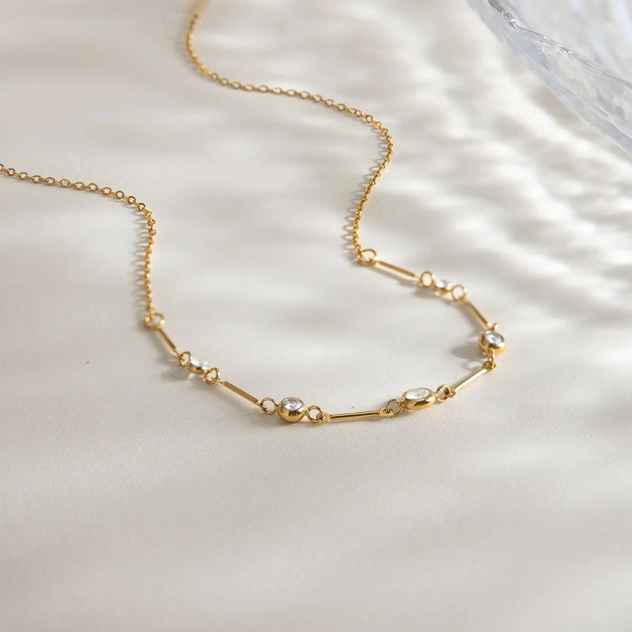 Étoile Station Necklace, chain necklace, detail