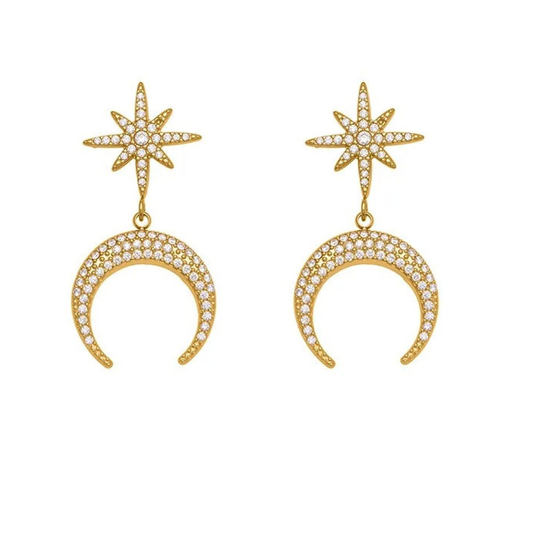 Nocturne Crescent Drops, drop earring