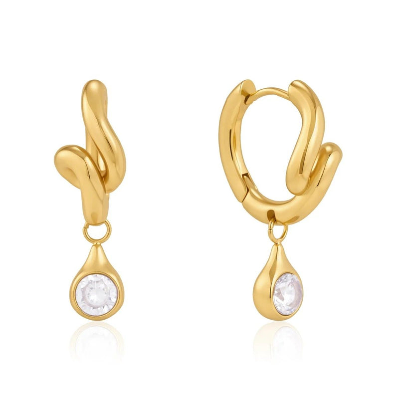 Ondine Drop Hoops, hoop earring