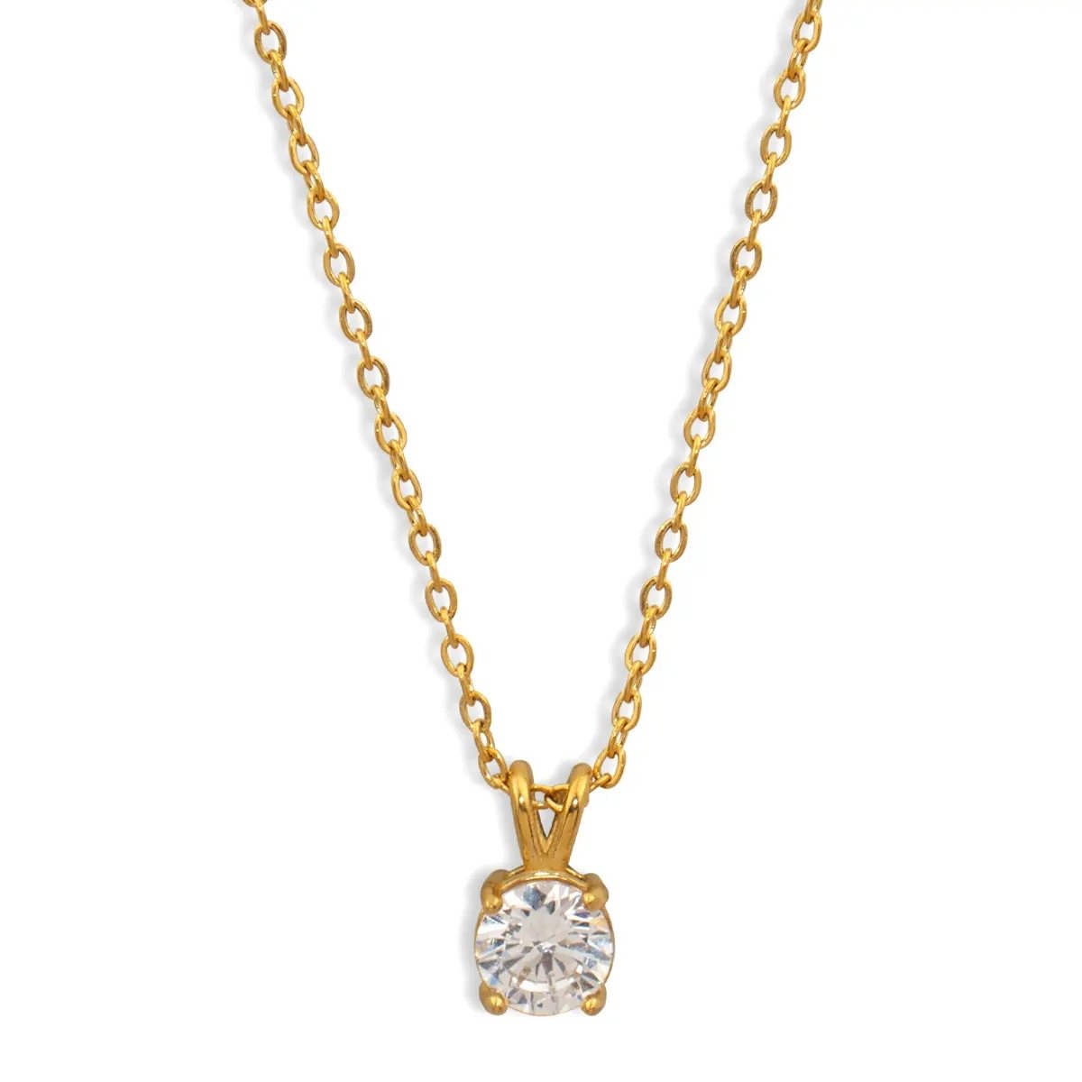 Pia Solitaire Necklace, pendant necklace