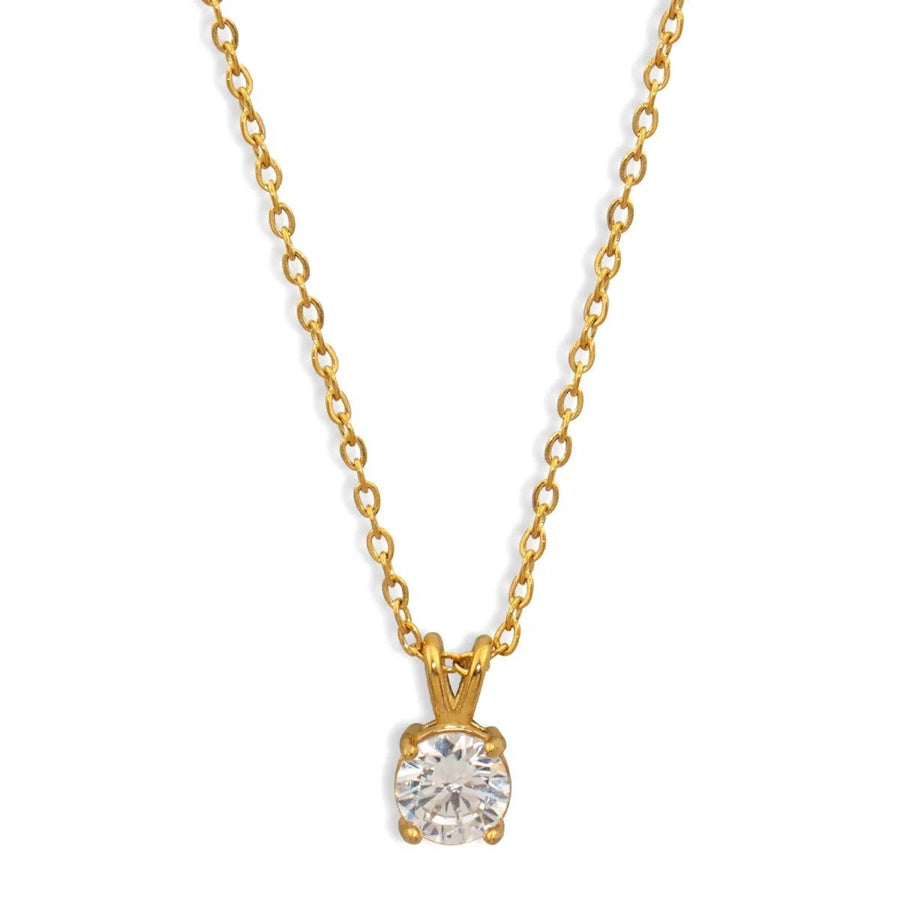 Pia Solitaire Necklace, pendant necklace