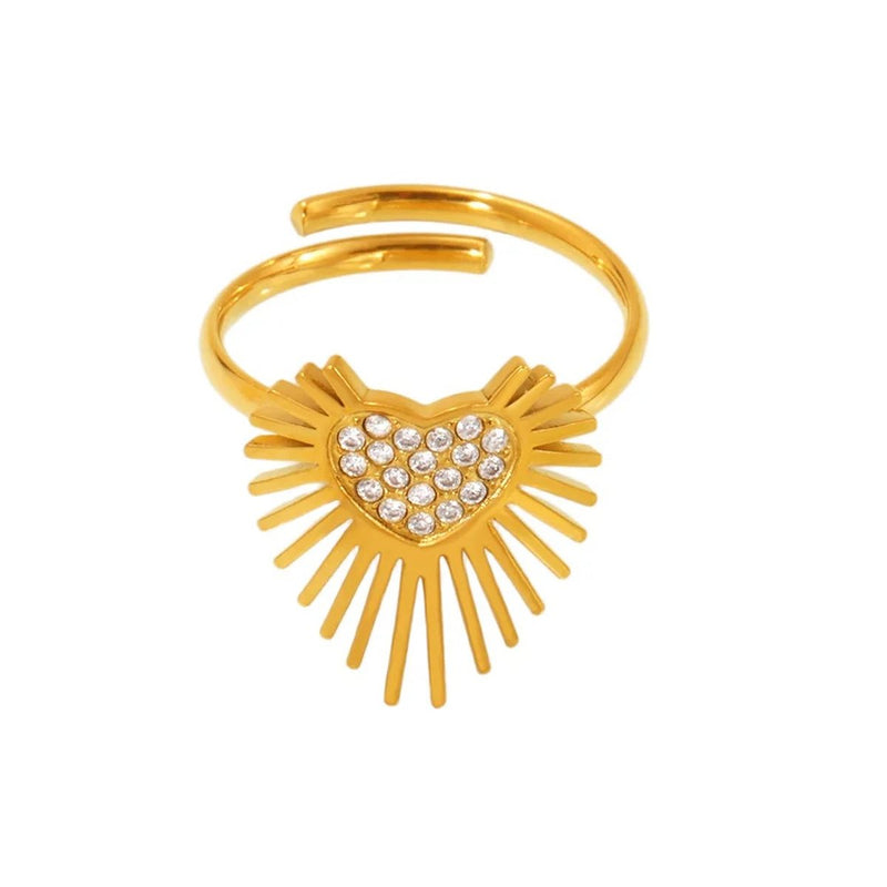 Rayon Heart Ring, statement ring