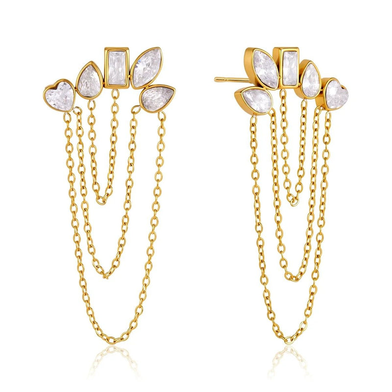 Tiara Chain Earrings, drop earring
